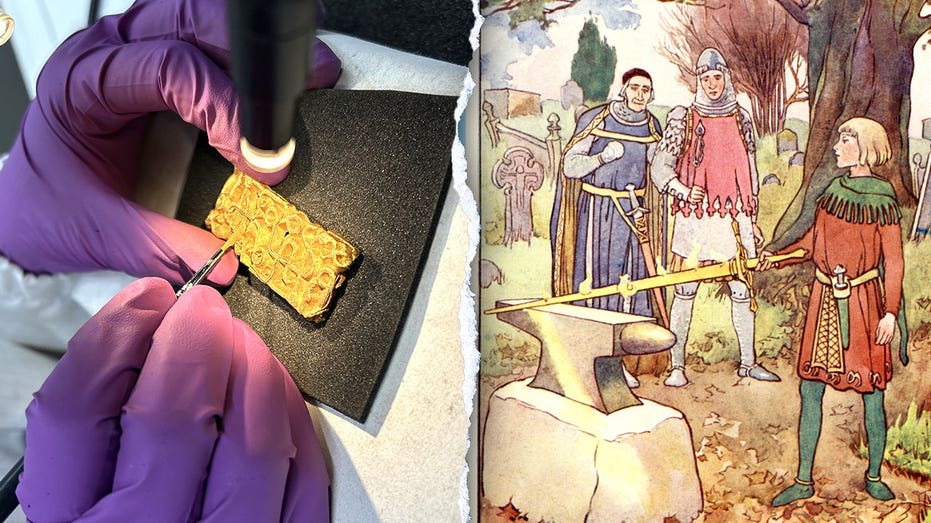 Real-life Excalibur? Man on a hike uncovers gold sword relic hidden under tree Perth Private Schools